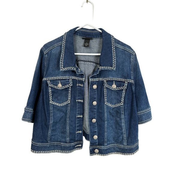 Lane Bryant Jackets & Blazers - Lane Bryant blue denim short jacket, size 20